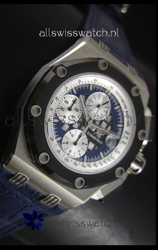 IMG_9081 Audemars Piguet Royal Oak Offshore Rubens Barrichello Titanium Blue - 1:1 Mirror Replica 6
