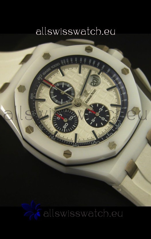IMG_9081 Audemars Piguet Royal Oak Offshore White Ceramic 1:1 Mirror Ultimate Edition Replica 6