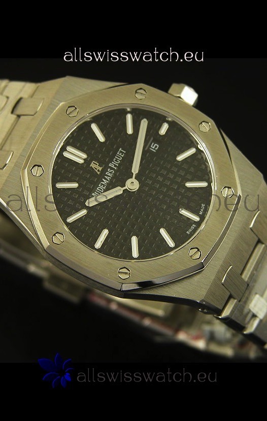 IMG_9081 Audemars Piguet Royal Oak Ladies Black Dial 33MM - 1:1 Mirror Edition Replica 6