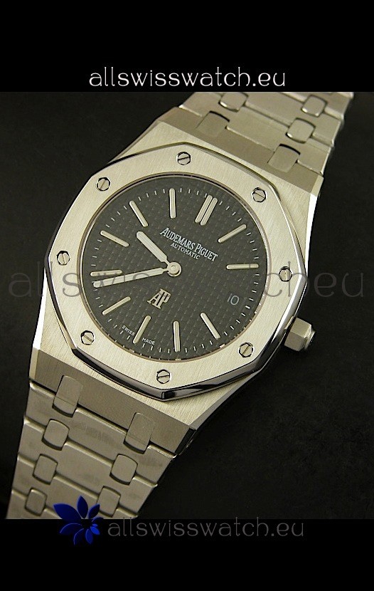 IMG_9081 Audemars Piguet Royal Oak Ultra Thinin Black Dial Replica 6