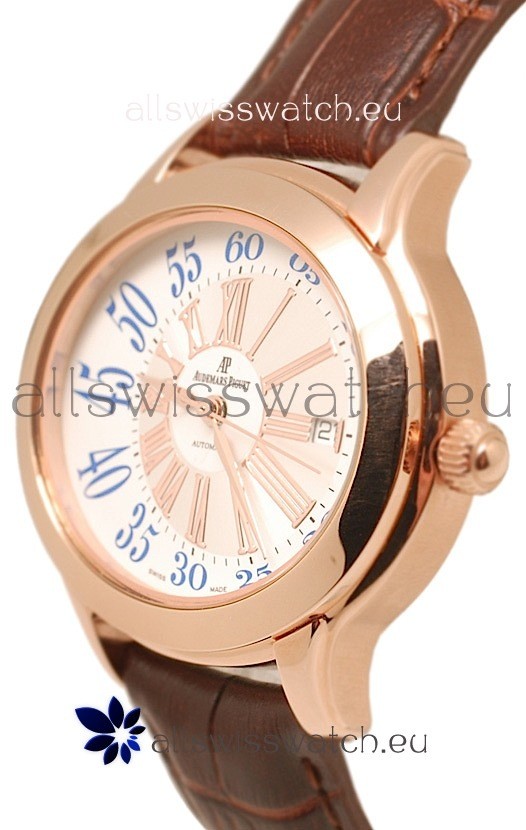 IMG_9081 Audemars Piguet Millenary Hour and Minute Swiss Rose Gold Replica 6