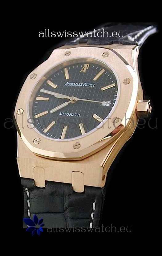 IMG_9081 Audemars Piguet Royal Oak in Black Dial Replica 6