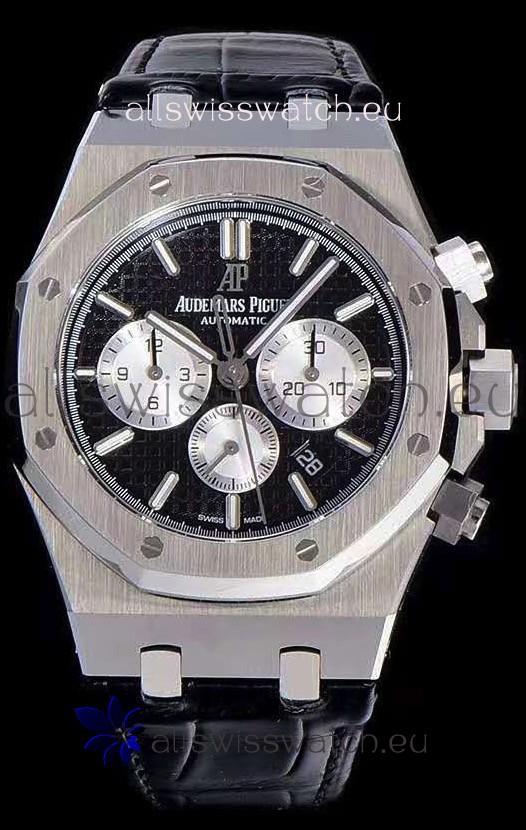 IMG_9081 Audemars Piguet Royal Oak Chronograph Black Dial 904L Steel 1:1 Mirror Replica 6