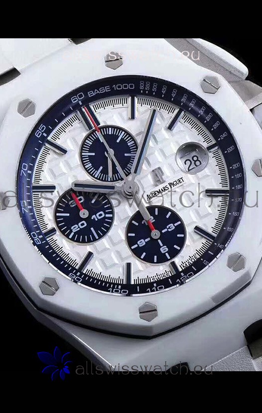 IMG_9081 Audemars Piguet Royal Oak Offshore White Ceramic - Ultimate 1:1 3126 Movement Replica 6
