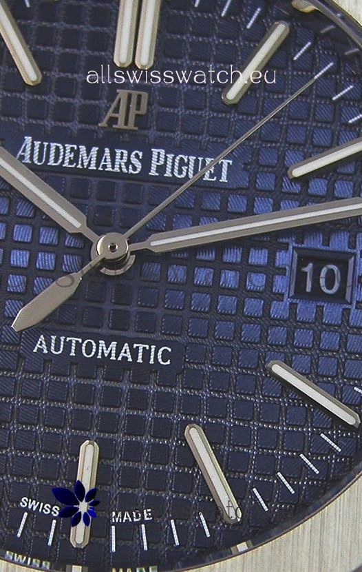 IMG_9081 Audemars Piguet Royal Oak 41MM Blue Dial Steel Strap - 1:1 Mirror Ultimate Edition Replica 6