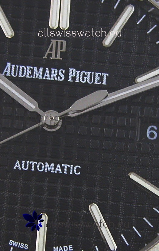 IMG_9081 Audemars Piguet Royal Oak 41MM Black Dial Rubber Strap - 1:1 Mirror Ultimate Edition Replica 6