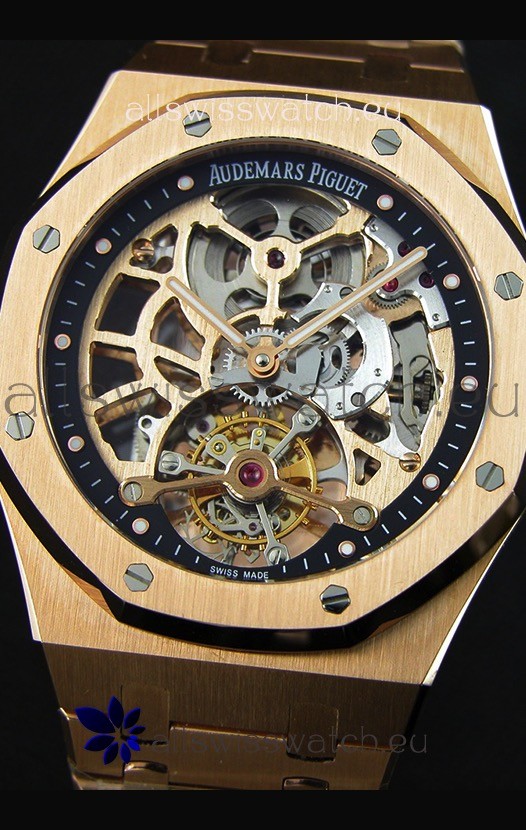 IMG_9081 Audemars Piguet Royal Oak Tourbillon Extra-Thin Openworked Rose Gold Replica 6