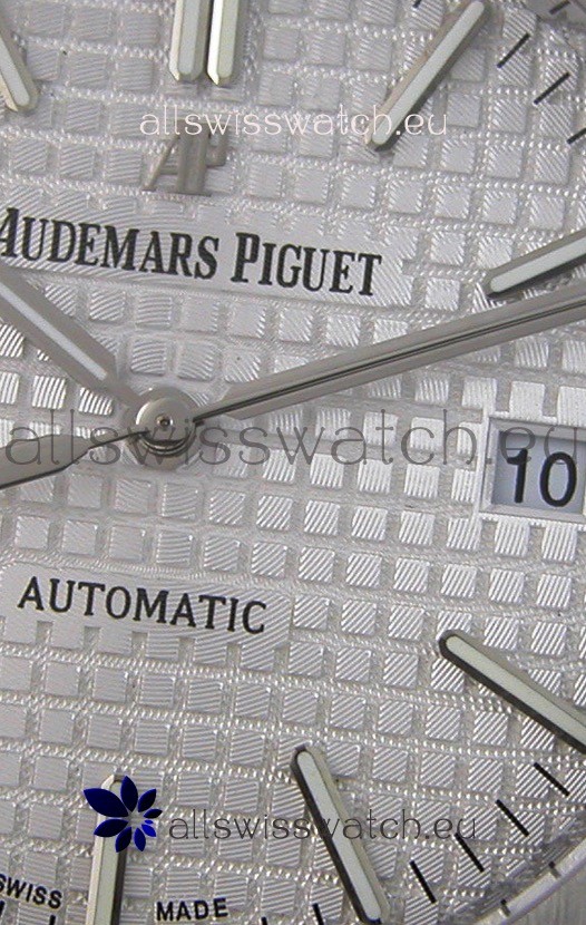 IMG_9081 Audemars Piguet Royal Oak 41MM Silver Dial Steel Strap - 1:1 Mirror Ultimate Edition Replica 6