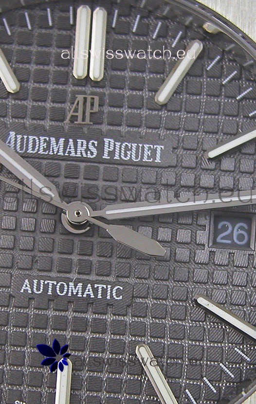 IMG_9081 Audemars Piguet Royal Oak 41MM Grey Dial Steel Strap - 1:1 Mirror Ultimate Edition Replica 6