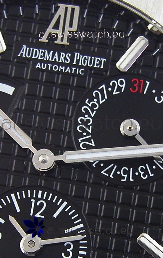 IMG_9081 Audemars Piguet Royal Oak Dual Timein Black Dial Replica 6
