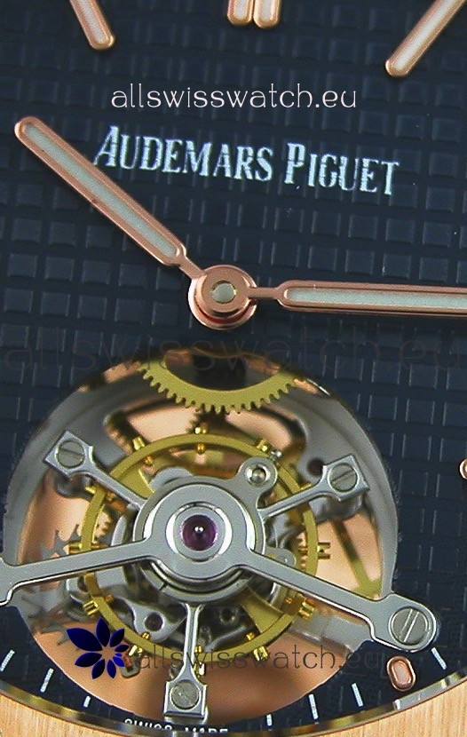IMG_9081 Audemars Piguet Royal Oak Tourbillon 41mm Extra-Thin Dark Blue Dial Replica 6