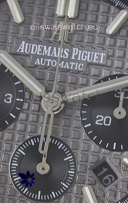 IMG_9081 Audemars Piguet Royal Oak Chronograph Slate Grey Dial Steel Strap Replica 6