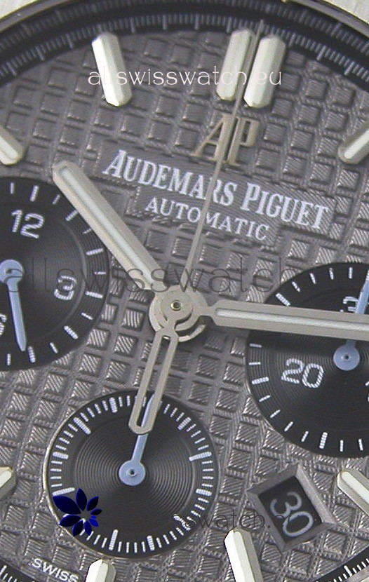 IMG_9081 Audemars Piguet Royal Oak Chronograph Slate Grey Dial Rubber Strap Replica 6