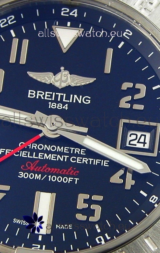 IMG_9081 Breitling Avenger II GMTin Black Dial 1:1 Mirror Version Replica 6