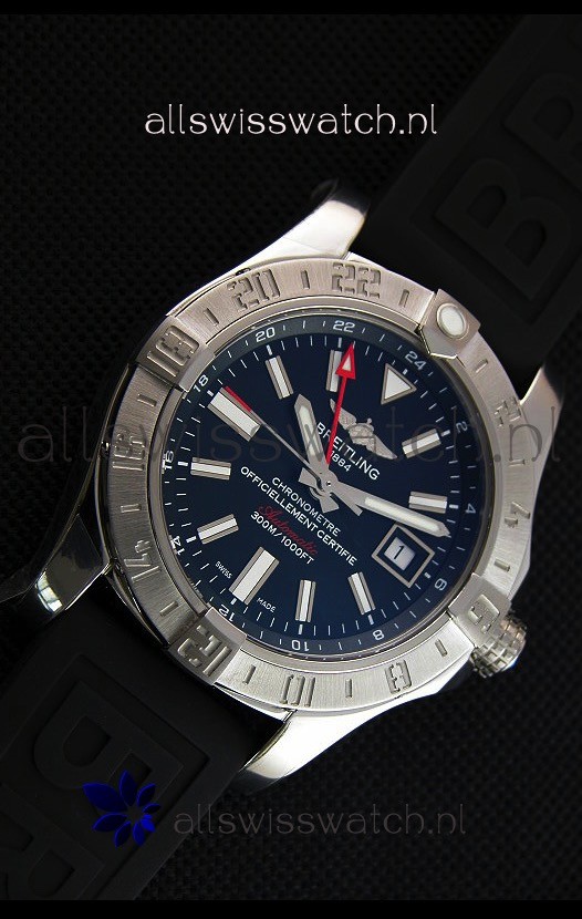 IMG_9081 Breitling Avenger II GMT 1:1 Mirror in Black Dial Replica 6