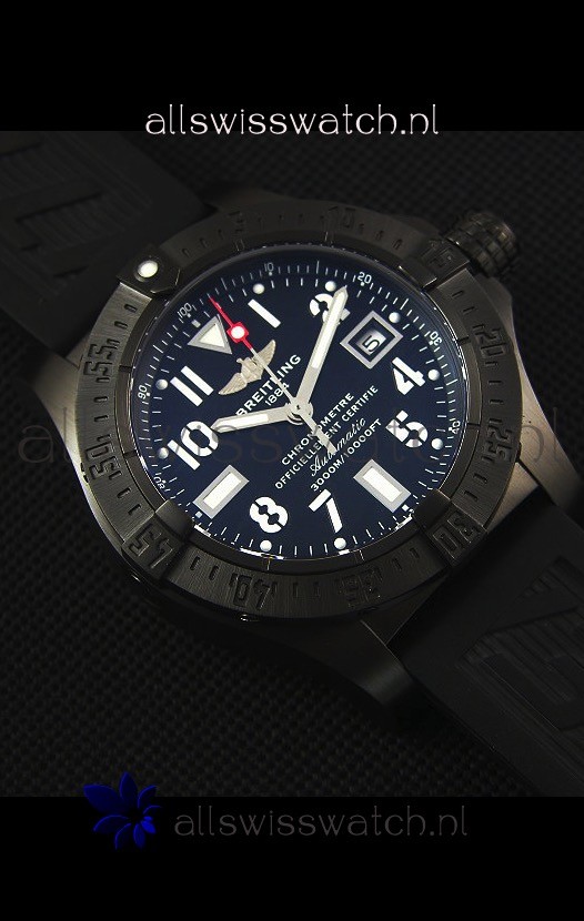 IMG_9081 Breitling Avenger Blacksteel DLC Coatedin Black Dial Replica 6