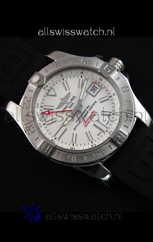 IMG_9081 Breitling Avenger II GMT 1:1 Mirror in White Dial Replica 6