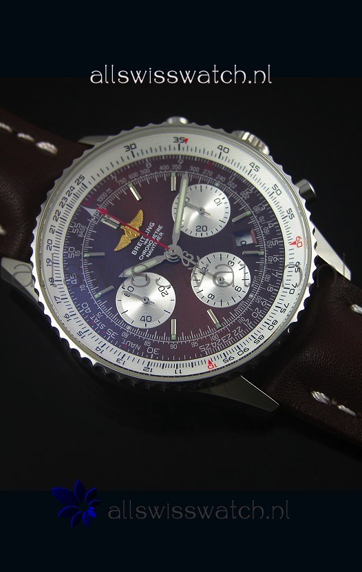 IMG_9081 Breitling Navitimer 01 Brown Dial Steel Case 1:1 Mirror Replica 6