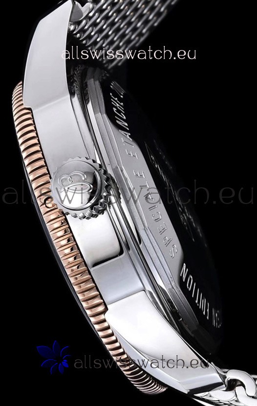 IMG_9081 Breitling SuperOcean Heritage II 44MM Black Dial Two Tone 904L Steel 1:1 Mirror Replica 6