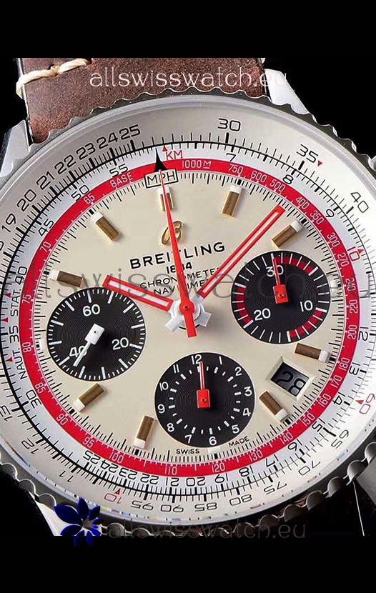 IMG_9081 Breitling Navitimer 1 B01 Chronograph TWA Edition 43MM - 904L 1:1 Mirror Replica 6