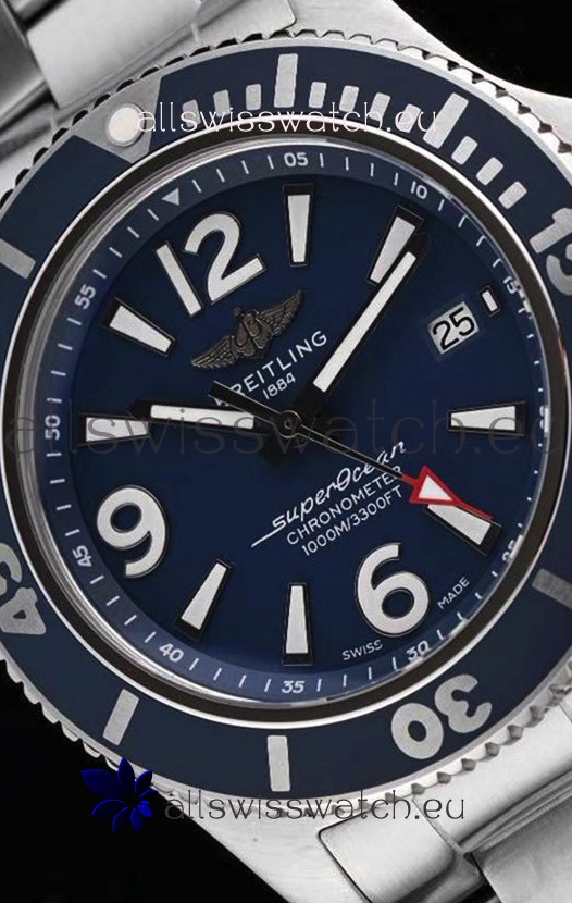 IMG_9081 Breitling Superocean Automatic 44 Steel - Navy Blue Dial 1:1 Mirror Replica 6