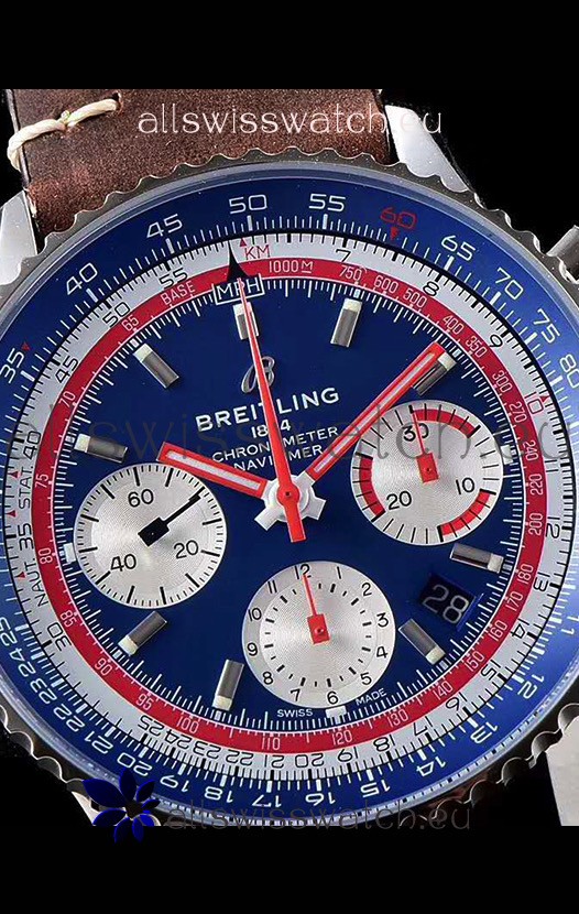 IMG_9081 Breitling Navitimer 1 B01 Chronograph PAN AM Edition 43MM - 904L 1:1 Mirror Replica 6