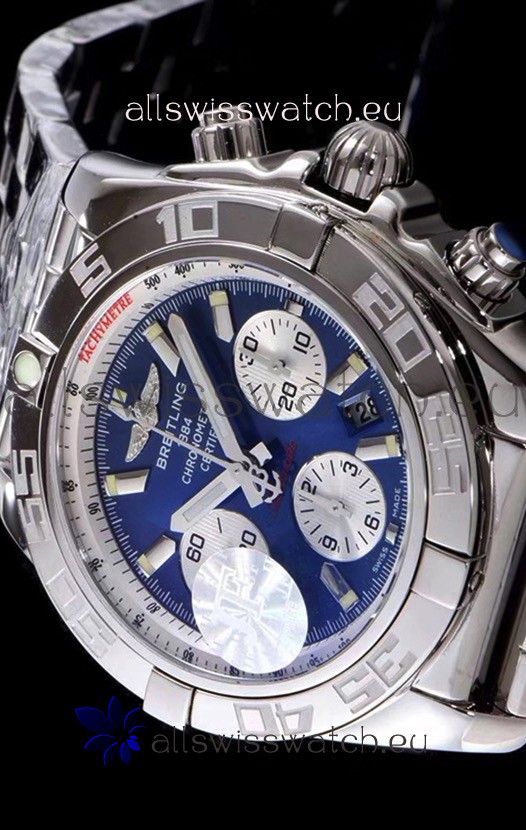 Breitling Chronomat B01 Blue Dial 904L Steel 1:1 Mirror Replica 6
