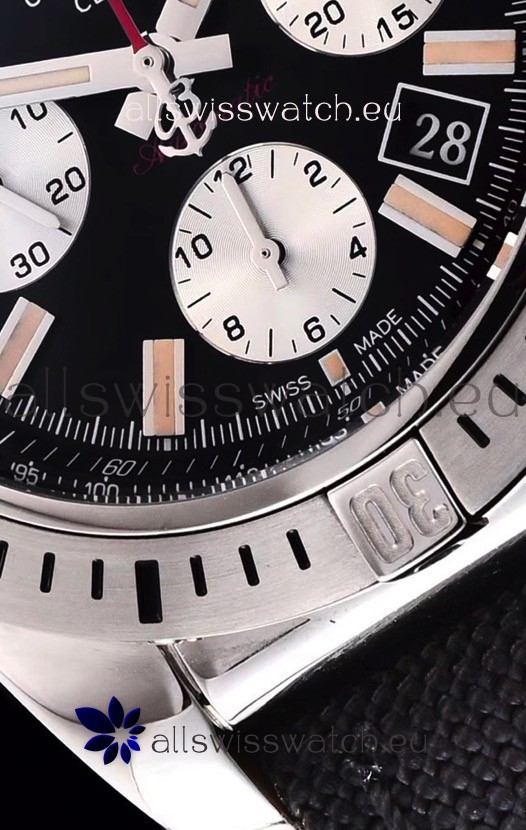 IMG_9081 Breitling Chronomat Airbone 1:1 Mirror in Black Dial Replica 6