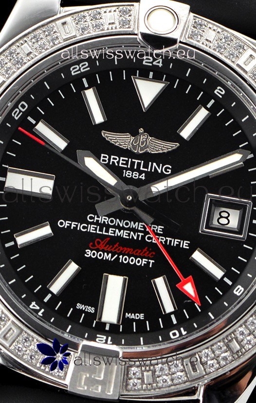 IMG_9081 Breitling Avenger II Steel GMT 1:1 Ultimate Edition - Black Dial Replica 6