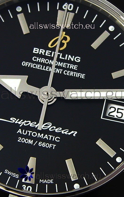 IMG_9081 Breitling SuperOcean Heritage II B20 42MM Black Dial Black Bezel- 1:1 Mirror Edition Replica 6