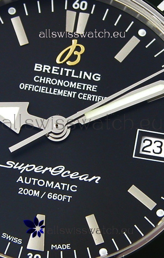 IMG_9081 Breitling SuperOcean Heritage II B20 42MM Black Dial Green Bezel- 1:1 Mirror Edition Replica 6