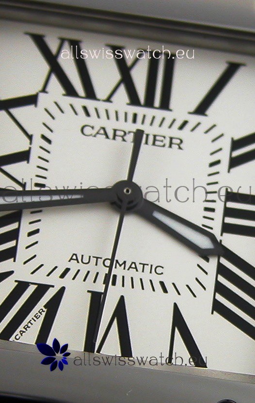 IMG_9081 Cartier Santos De Cartier 1:1 Mirror Red Strap 33MM Ladies Replica 6