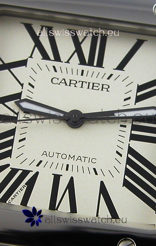 IMG_9081 Cartier Santos De Cartier 1:1 Mirror 39MM Rubber Strap Replica 6