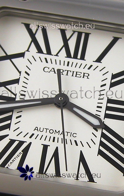 IMG_9081 Cartier Santos De Cartier 1:1 Mirror Black Strap 33MM Ladies Replica 6