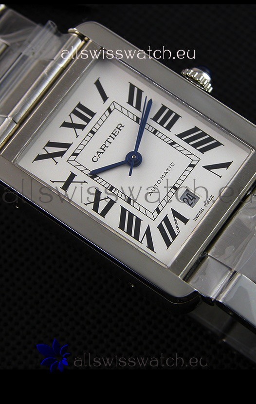 IMG_9081 Cartier Tank Solo Automatic in Leather Strap 31MM Wide Replica 6