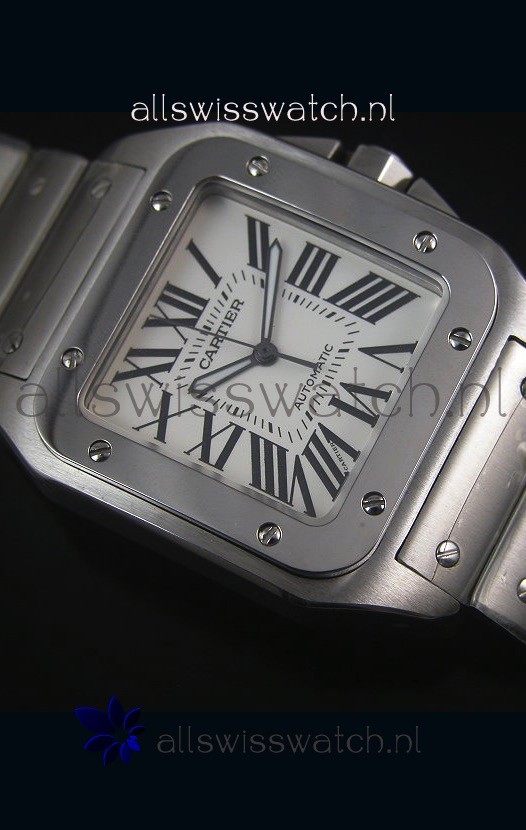 IMG_9081 Cartier Santos 100 42MM Casing with Movement Replica 6