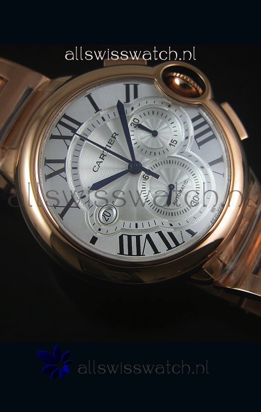 IMG_9081 Ballon De Cartier Chronograph in Rose Gold Case - 1:1 Mirror Replica 6