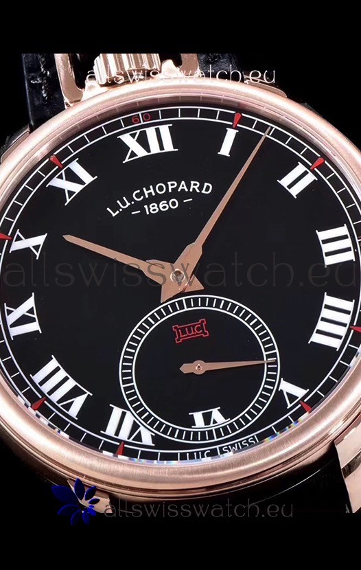 IMG_9081 Chopard Louis-Ulysse The Tribute Rose Gold Black Dial Replica 6