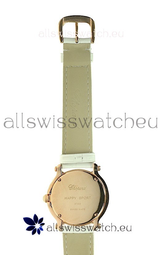 IMG_9081 Chopard Happy Sport Ladies Gold in Diamond Bezel Replica 6