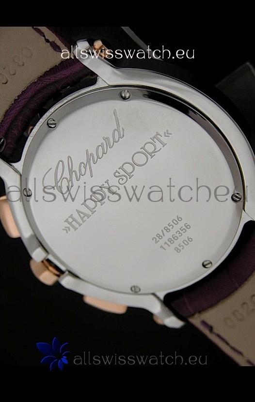 Chopard Happy Sportin Dark Red Strap Replica 6