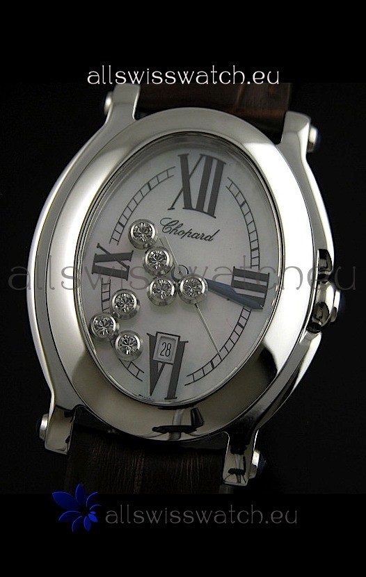 IMG_9081 Chopard Happy Sportin Brown Strap Replica 6