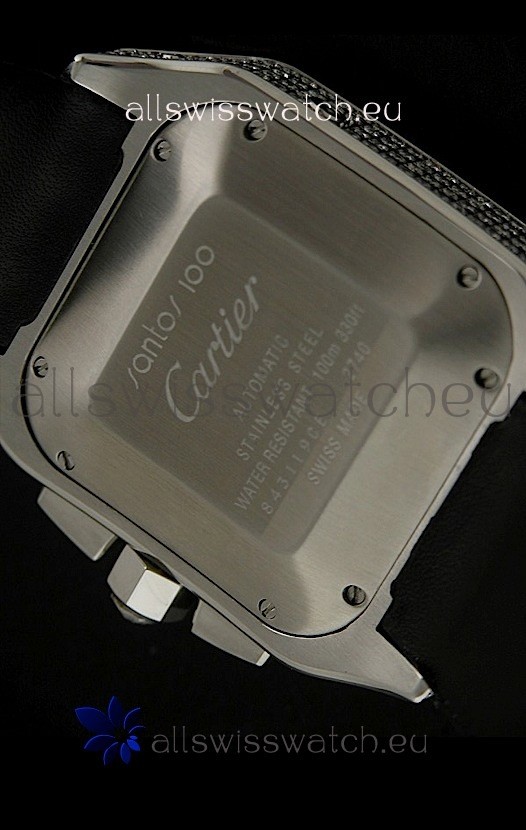 IMG_9081 Cartier Santoswith Diamonds Embedded Casing Replica 6