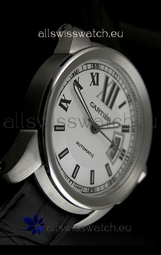 IMG_9081 Cartier Calibre de Cartier Automatic in White Dial Replica 6