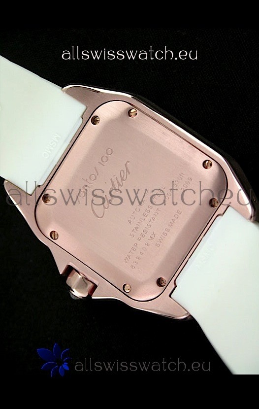 IMG_9081 Cartier Santos 100in Pink Gold Casing Replica 6