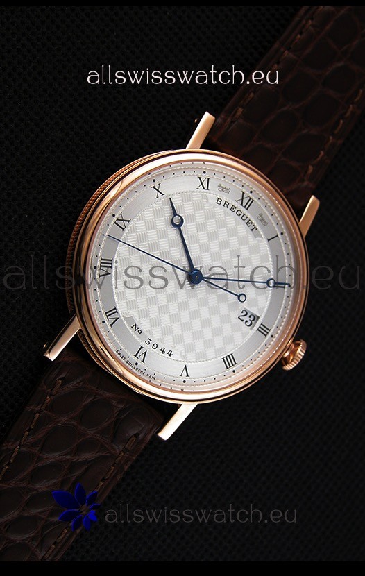 IMG_9081 Breguet Classique 5177BR/12/9V6 Rose Gold with Roman Hour Markers Replica 6