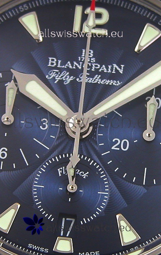 IMG_9081 Blancpain Blancpain Fifty Fathoms Chronograph Flyback Blue 1:1 Mirror Replica 6