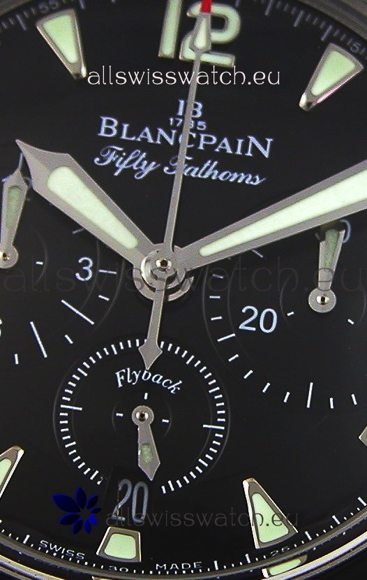 IMG_9081 Blancpain Blancpain Fifty Fathoms Chronograph Flyback Black 1:1 Mirror Replica 6