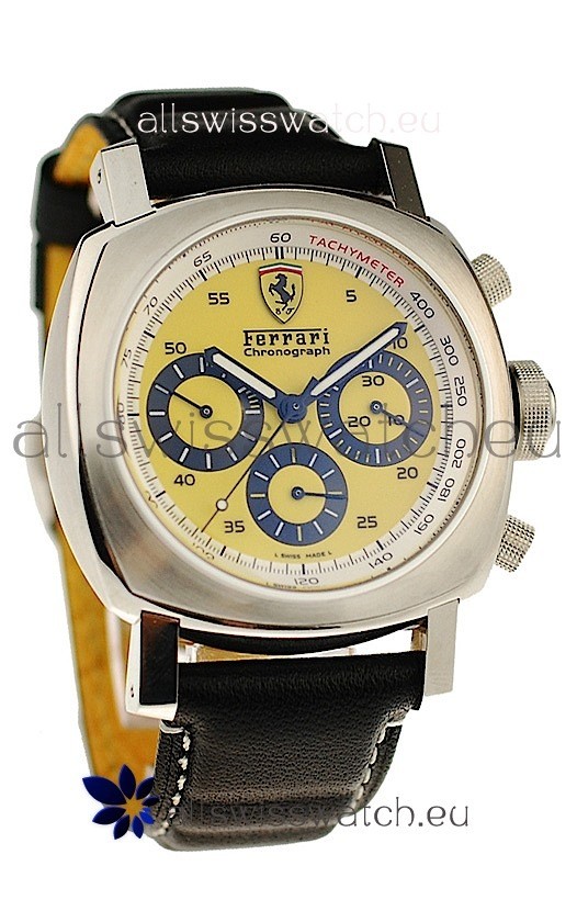 IMG_9081 Ferrari by Panerai Scuderia Chronographin Yellow Dial Replica 6