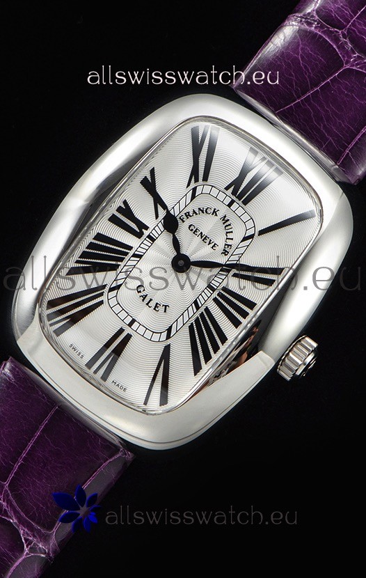 IMG_9081 Franck Muller Galet Ladies Quartz Purple Strap Replica 6