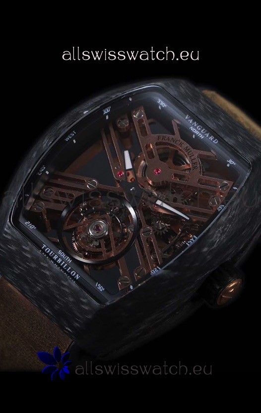 IMG_9081 Franck Muller Vanguard Skeleton Tourbillon Black Carbon Replica 6